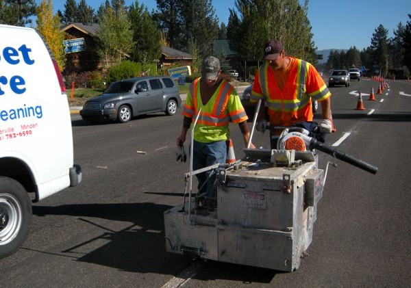 Painting the highway lines