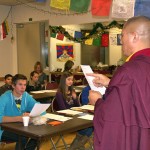 Ven. Lama ... talks to Whittell High students. Photo/Melanie Foerscher