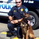 Officer Tony Broadfoot and Duke. Photo/SLTPD