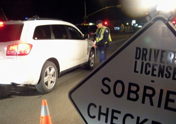 DUI checkpoint keeps drivers on a straight path