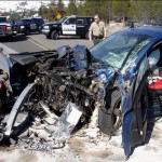 What's left of the Audi. Photos/Chad Stephen