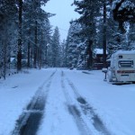 First tracks of a different kind. Photo/Kathryn Reed