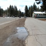 The potholes on Harrison Avenue are back. Photo/Kathryn Reed