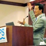 Lawrence Yun talks real estate numbers on June 14 in Incline. Photo/Austin Fay