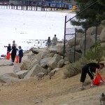 El Dorado Beach in South Tahoe gets cleaned in 2009. Photo/Provided