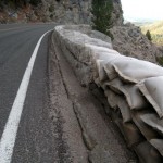 Sandbags will be replaced next year on Echo Summit. Photos/Kathryn Reed