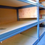 Shelves at St. Theresa's pantry are literally empty. Photo/Kathryn Reed