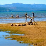 It was warm enough Labor Day for a family to enjoy Cove East; but the outside air will soon resemble the lake temp.