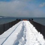 More snow on its way to cover the pier at Tahoe Keys. Photo/Kathryn Reed
