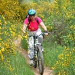 Sue Wood on a bike trail May 7 outside Coloma. Photos/Kathryn Reed 