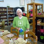 Pat Lacey is in charge of house wares at the Attic Thrift Store. Photos/Kathryn Reed