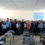 Brooke Wilkinson with a group of adolescents from the community she provided HIV/AIDS education training to.  