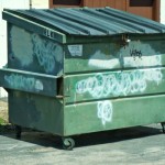 Dumpsters are a common item to be tagged.