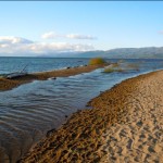 Many beaches in Lake Tahoe have less sand and more water than people are used to.