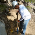 Bill Yee from CA Technologies works the pickmatic to widen the trail. Photo/Provided