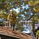 Tahoe-Douglas firefighter Chris Peterson works The Block fire on Sept. 2. Photos/Kathryn Reed