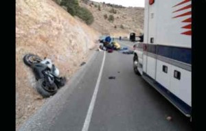 A motorcyclist died March 2 on the Geiger Grade. Photo/NHP
