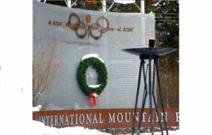 The Olympic flame at the entrance to Squaw Valley. Photo/LTN file