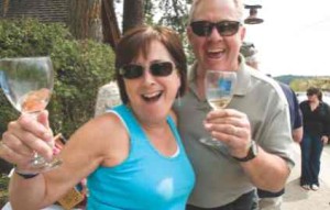 A couple enjoys the 2012 Tahoe City Wine Walk. Photo/Provided