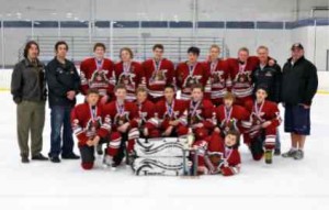 The Bantam hockey team from the South Tahoe Amateur Hockey Association (STAHA) had an