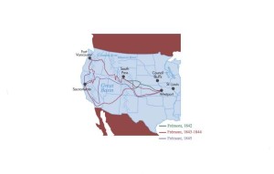 The routes of some of Fremont's expeditions. Map/Kansas Historical Foundation