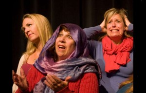 Michelle Hirschfield, from left, Pam Taylor and Ginger Nicolay-Davis star in "Motherhood Out Loud" at MontBleu. Photo/Provided