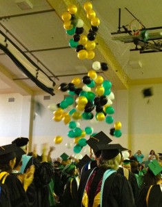 Graduates celebrate June 28.