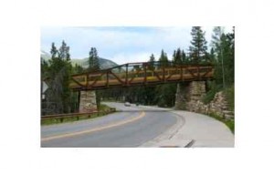 An artist's rendering of what the skier bridge over Mount Rose Highway might look like.