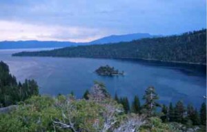 Sprinkles were falling at Emerald Bay about 5pm July 3. Photo/Kathryn Reed