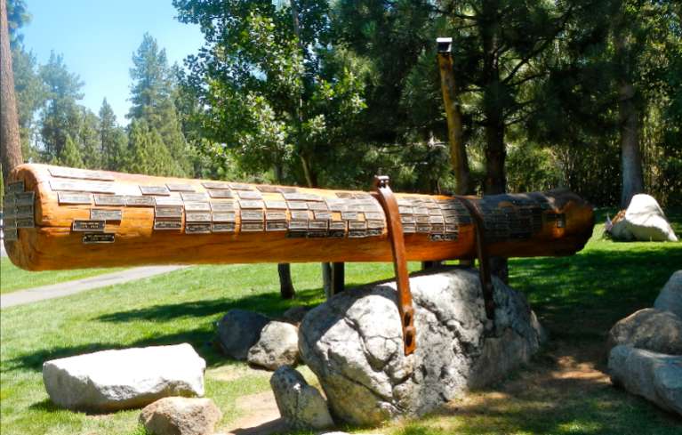 The log has names of children from South Lake Tahoe who have died. Photo/LTN