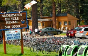 Anderson's has a special use permit that allows it to display its bikes in South Lake Tahoe. Photo/LTn