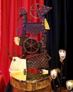 A chocolate sculpture by pastry chef Cathy Haynes featured at the Grand Market.