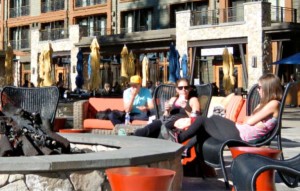 It was so warm a the Ritz-Carlton Lake Tahoe on Jan. 25 that people were lathering sunscreen and taking off clothes. Photo/LTN