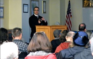 Dr. David Young talks Feb. 5 about cholesterol. Photo/LTN