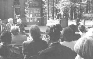 “CDC opens” is the Child Development Center’s grand opening, w/then-President Guy Lease doing the honors. September 1993