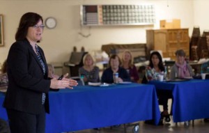 Dylan Sullivan talks about human trafficking on April 10. Photo/Lesia Witkowsky