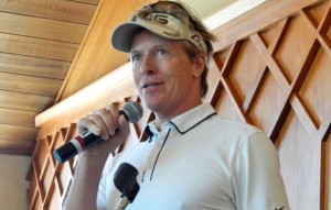 Jack Wagner talks June 3 about what is will be like to play with Annika Sorenstam in Tahoe's celebrity golf tournament. Photo/Kathryn Reed