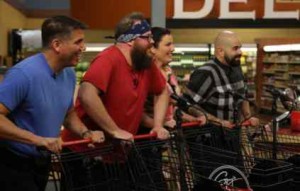 Mark Estee, left, competes in "Guy's Grocery Games". Photo/Provided