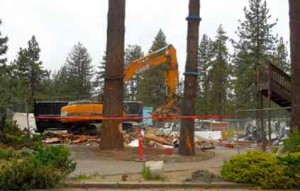 The building came down June 14.