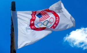 The Olympic flag flies proudly June 27 at Echo Summit.