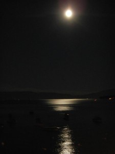 The moon from the West Shore on Sept. 7. Photo/Kathryn Reed