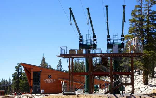 The four-line zipline being built near Tamarack Lodge will open in summer 2016. Photo/Carolyn E. Wright/Copyright