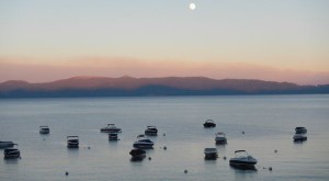 Smoke from a fire in Yosemite is visible in the Lake Tahoe Basin. Photo/Kathryn Reed