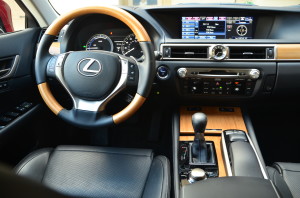 The Lexus is full of luxury.