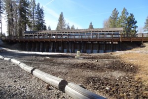 Lake Tahoe's shoreline keeps expanding. This is the entrance to the Truckee River from Lake Tahoe in Tahoe City. Photo/Provided