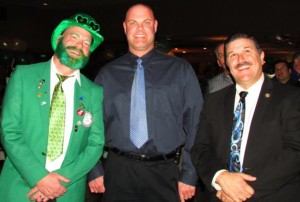 Rotarian Todd Poth, from left, with honoree Sgt. Greg Almos and El Dorado County Sheriff John D'Agostini.