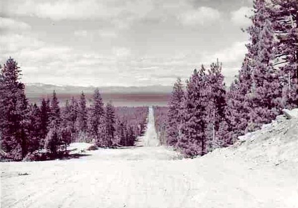 What is now a road was once an actual ski run. Photo/Stephen Gennerich collection