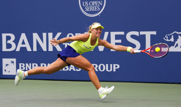 Early rounds of matches often allows spectators to see the eventual winner -- as was the case watching Angelique Kerber at the Bank of the West tournament at Stanford in August. Photo/Carolyn E. Wright/Copyright