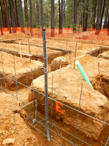 Underground utilities are in place at the animal cages.