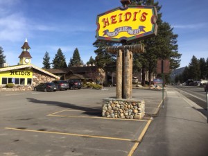 Heidi's in South Lake Tahoe believes losing a couple parking spaces and any change to the sign would hurt business. Photo/LTN